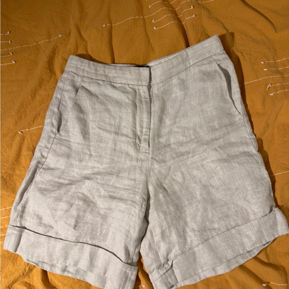 J. Crew Women's Light Gray Linen Shorts